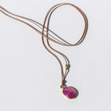 Small Oval Ruby Necklace