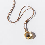 Square Citrine Necklace