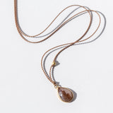 Teardrop Brown Diamond Necklace