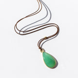 Teardrop Chrysoprase Necklace
