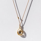 Teardrop Citrine Necklace