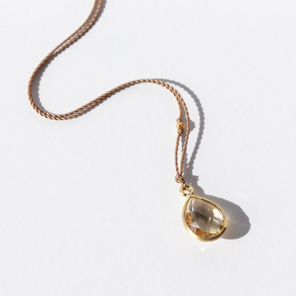 Teardrop Citrine Necklace