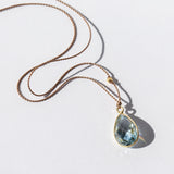 Teardrop Sky Blue Topaz Necklace