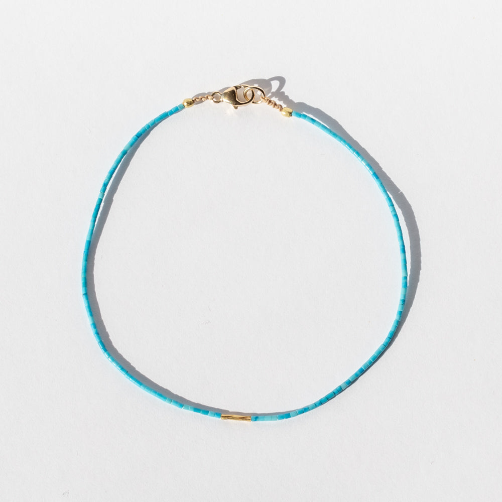 Tiny Turquoise Beaded Bracelet
