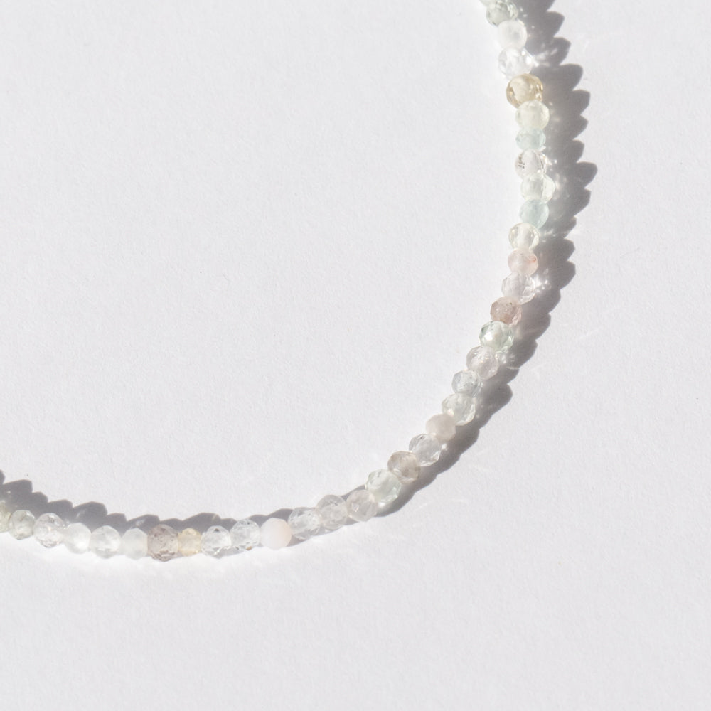 White Multi Gemstone Beaded Bracelet