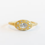 Petite Oval Diamond Relic Ring