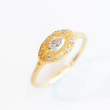 Petite Oval Diamond Relic Ring