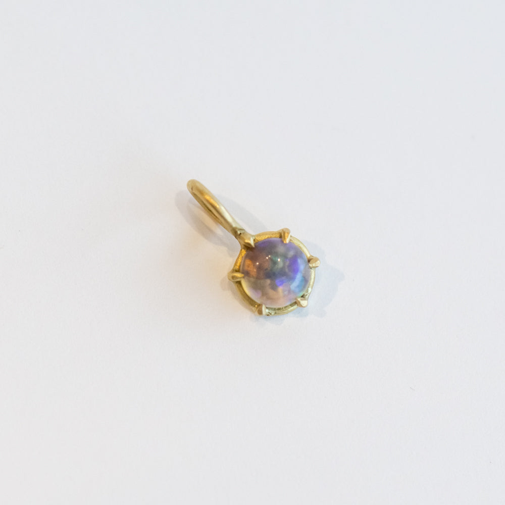 Round Opal Basket Charm