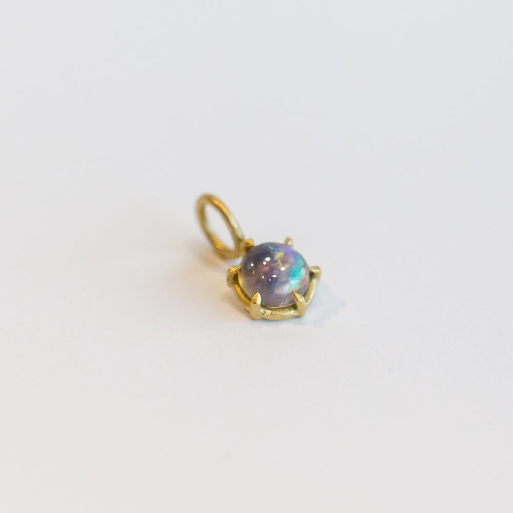 Round Opal Basket Charm