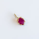 Ruby North-South Oval Basket Charm