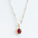 Ruby North-South Oval Basket Charm