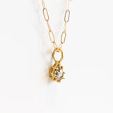 Salt and Pepper Pear Diamond Basket Charm