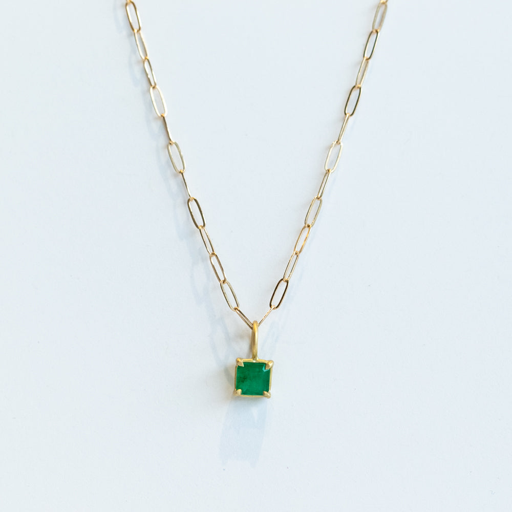 Square Emerald Basket Charm