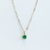 Square Emerald Basket Charm