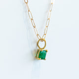 Square Emerald Basket Charm