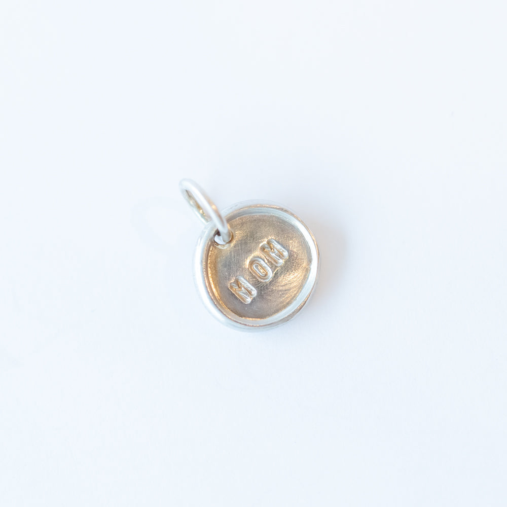 Tiny "MOM" Disc Charm