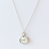 Tiny "MOM" Disc Charm
