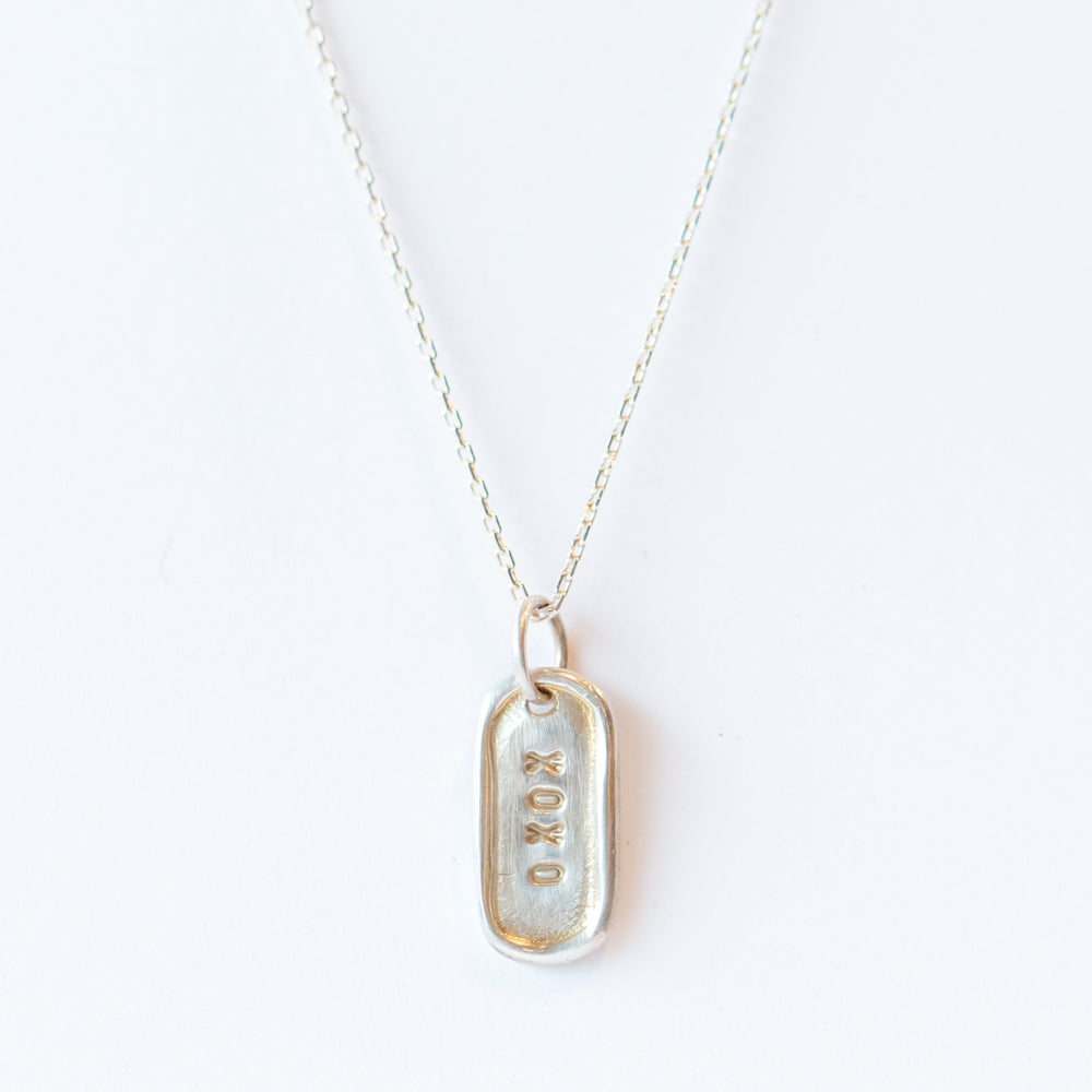 Tiny XOXO Dog Tag Charm