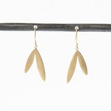 Double Leaf Charm Drop Earrings