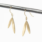 Double Leaf Charm Drop Earrings