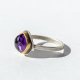Rose Cut Amethyst Ring