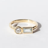 Diamond and Sapphire Duo Ring