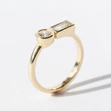 Diamond and Sapphire Duo Ring