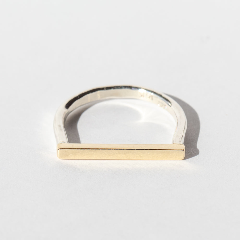Mixed Metal Flat Top Ring