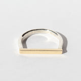 Mixed Metal Flat Top Ring