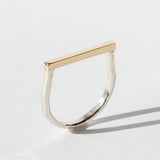 Mixed Metal Flat Top Ring