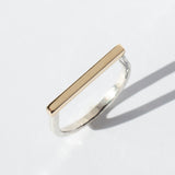 Mixed Metal Flat Top Ring
