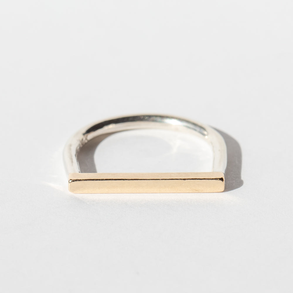 Mixed Metal Flat Top Ring