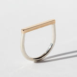 Mixed Metal Flat Top Ring