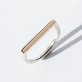 Mixed Metal Flat Top Ring