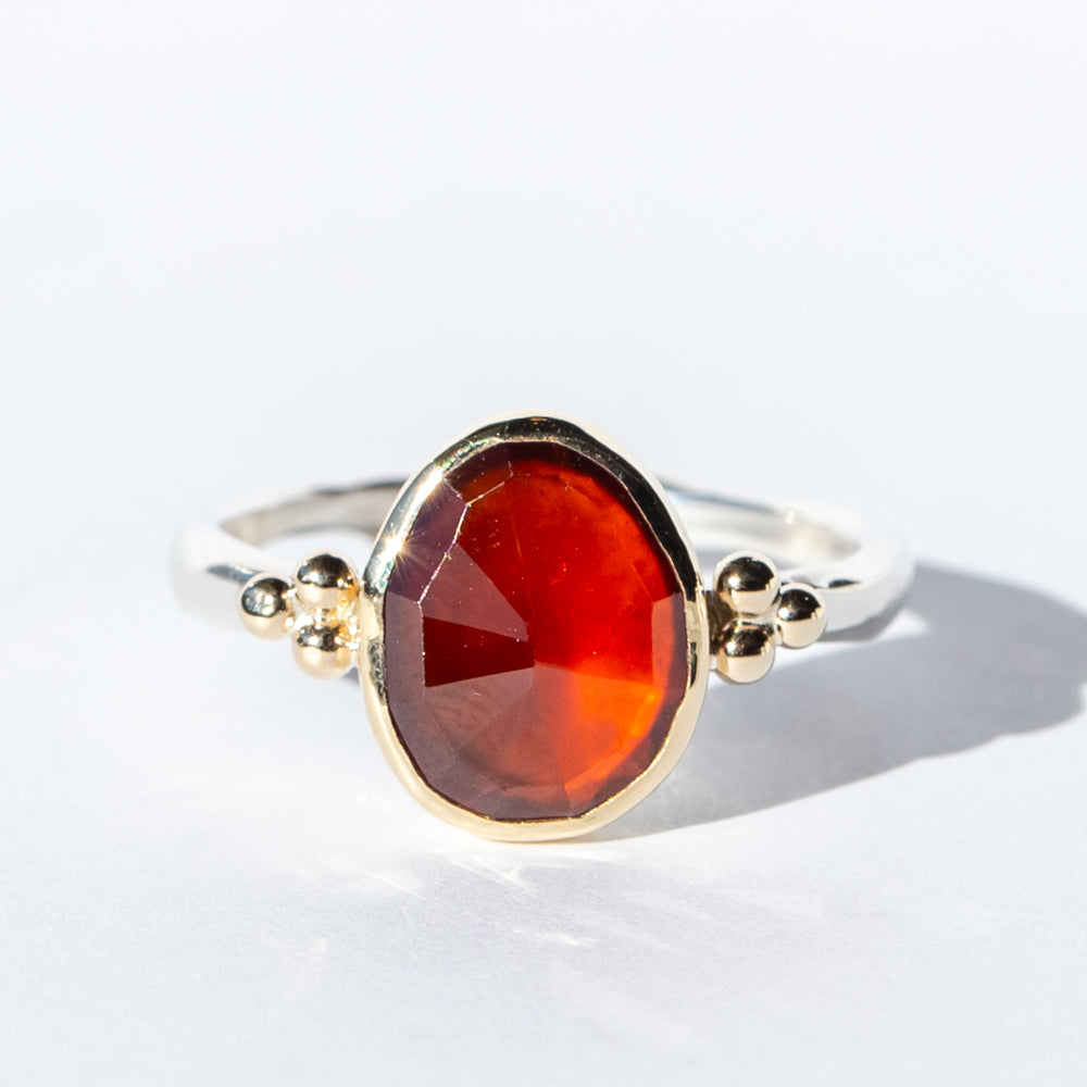 Hessonite Garnet Ring