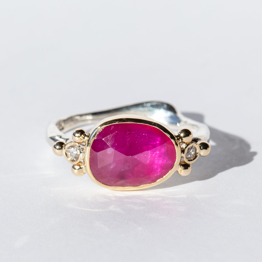 Ruby Ring with Diamonds
