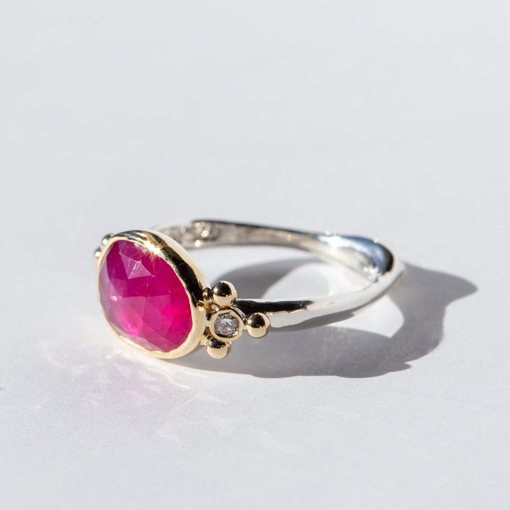 Ruby Ring with Diamonds