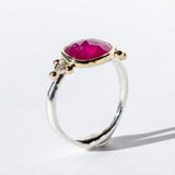 Ruby Ring with Diamonds