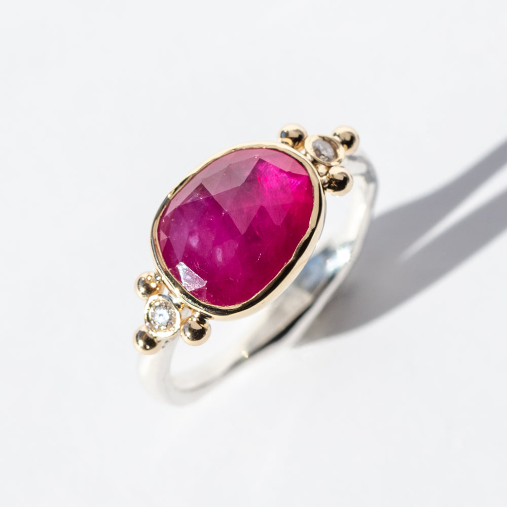 Ruby Ring with Diamonds