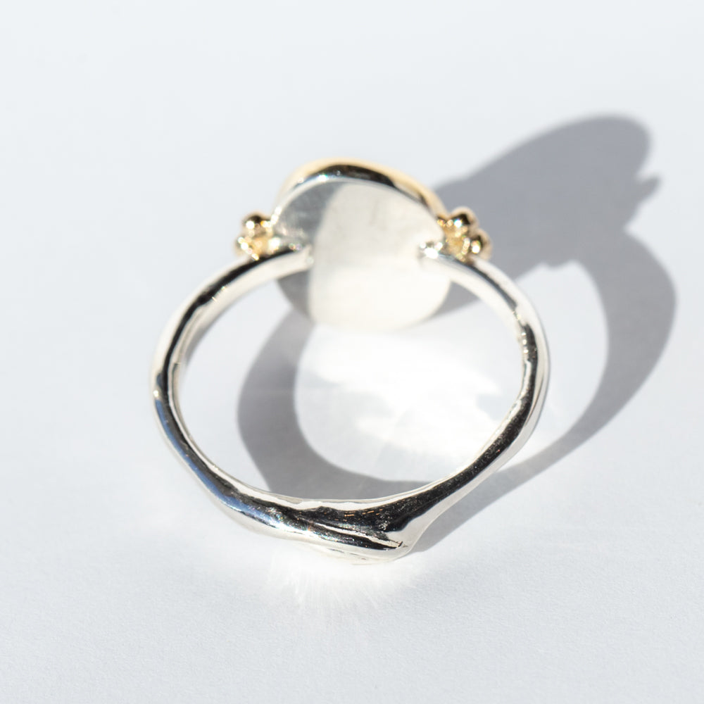 London Blue Topaz Ring with Diamonds