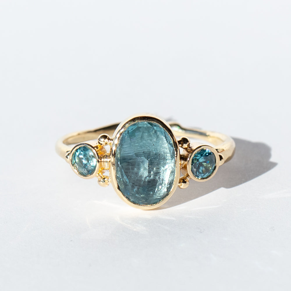 Aquamarine and Blue Zircon Ring