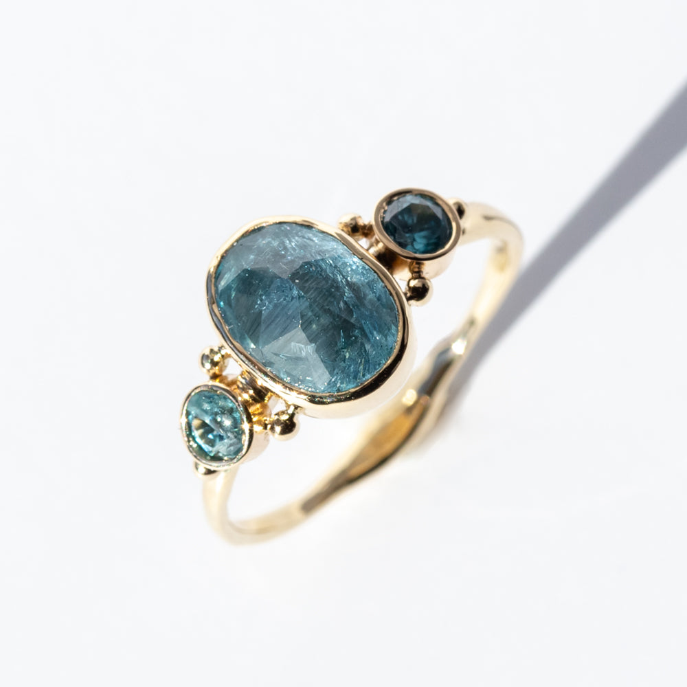 Aquamarine and Blue Zircon Ring