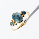 Aquamarine and Blue Zircon Ring