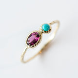 Garnet and Turquoise Ring