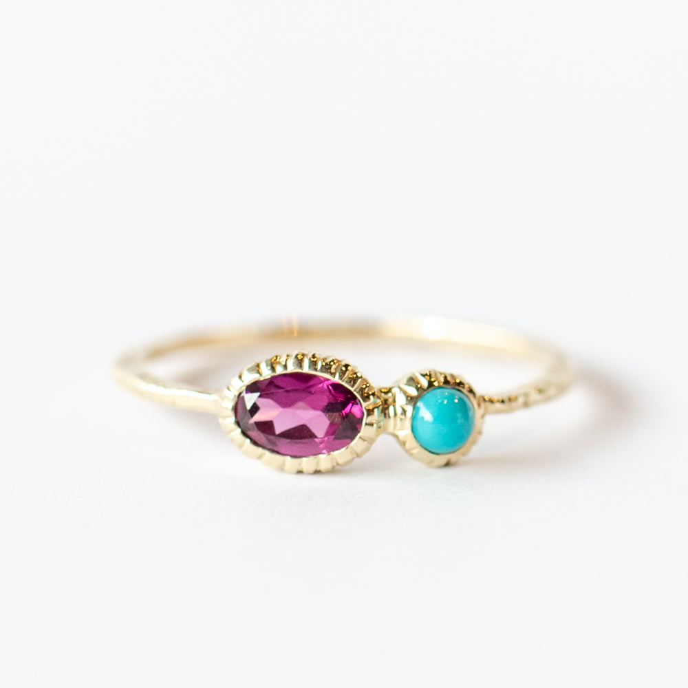 Garnet and Turquoise Ring
