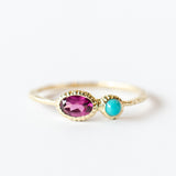 Garnet and Turquoise Ring