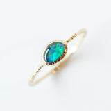 Horizontal Oval Opal Ring