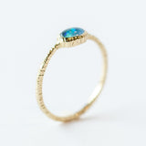 Horizontal Oval Opal Ring