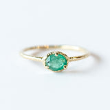Horizontal Oval Emerald Ring