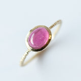 Oval Pink Tourmaline Ring